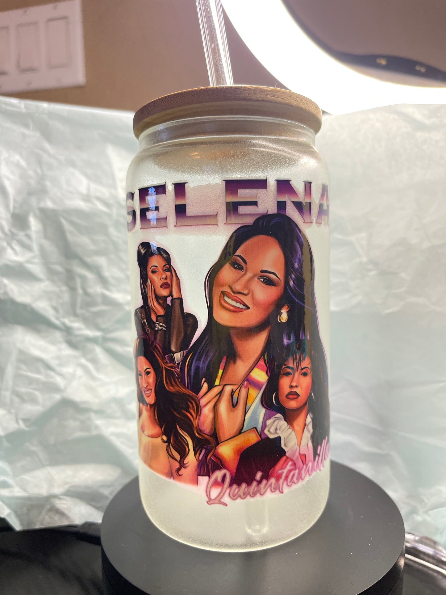 Selena Glass 16oz tumbler